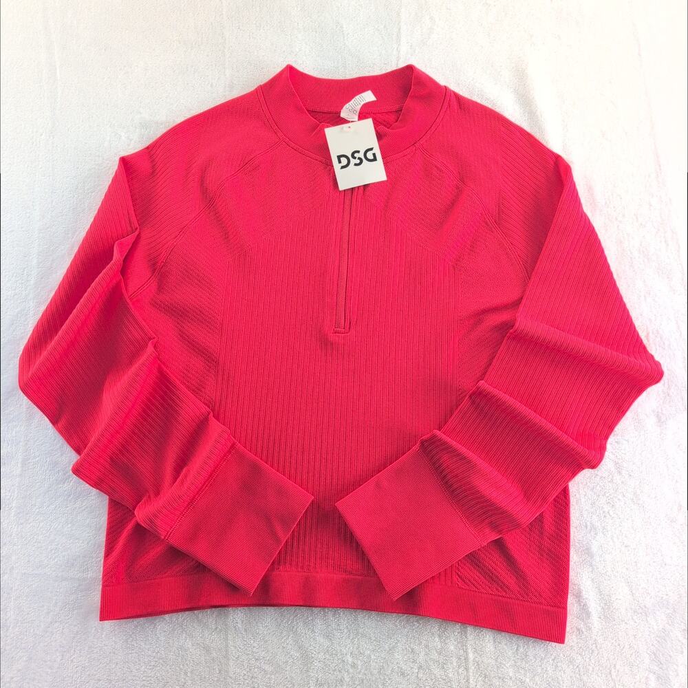 DSG Momentum NWT Seamless Compression Top Women's XXL Lightning Red 1/4 Zip